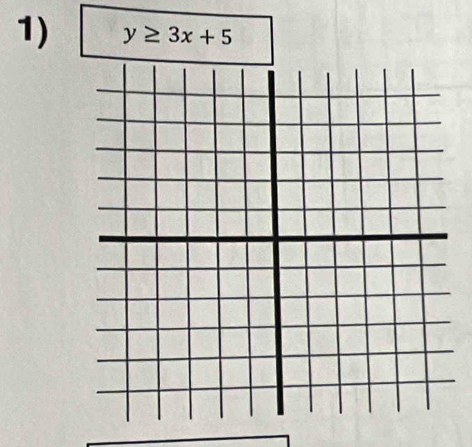 y≥ 3x+5