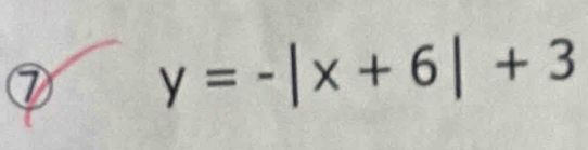 ⑦ y=-|x+6|+3