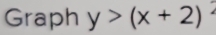 Graph y>(x+2)