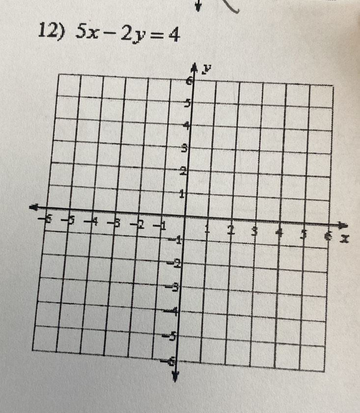 5x-2y=4
x