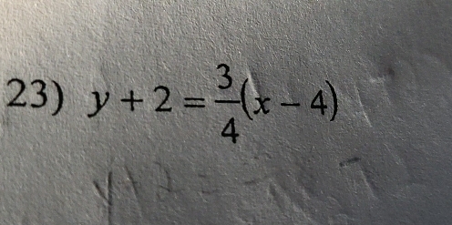 y+2= 3/4 (x-4)