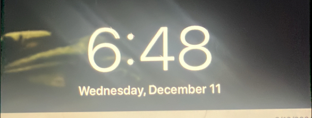 6:48
Wednesday, December 11