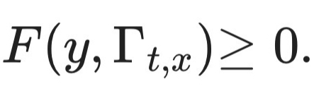 F(y,Gamma _t,x)≥ 0.