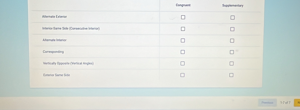 Congruent 
Previous 1 -7 of 7 N