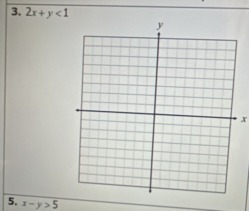 2x+y<1</tex>
x
5. x-y>5