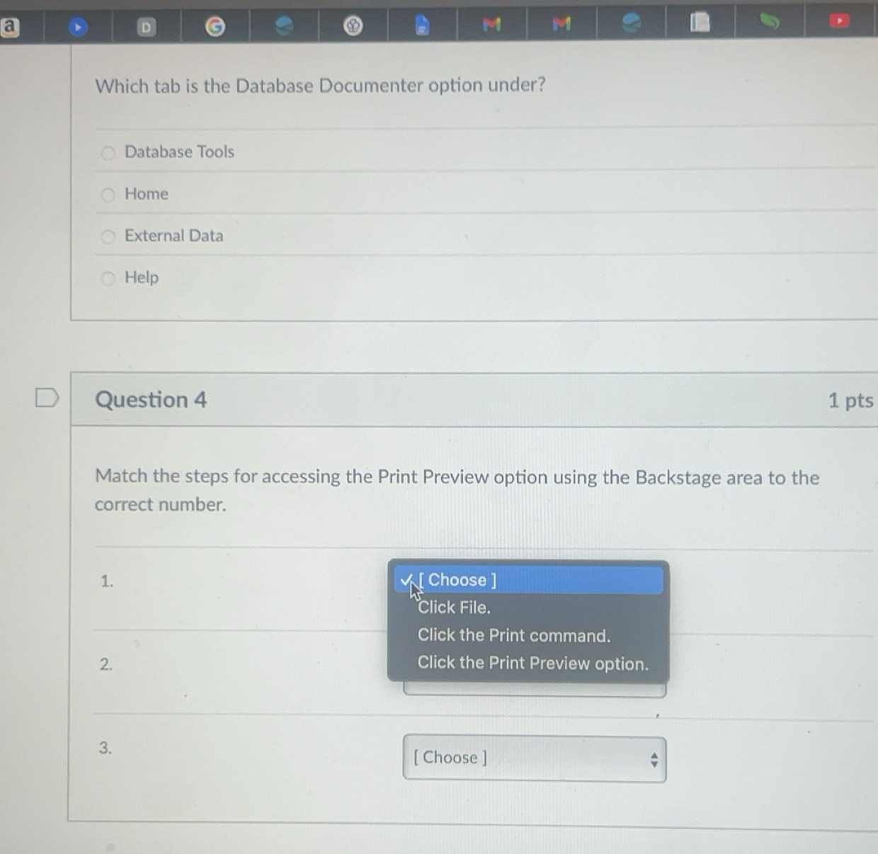 Solved: a D F=1 b=1 , Which tab is the Database Documenter option under ...
