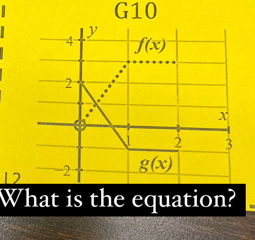 G10
What is the equation?