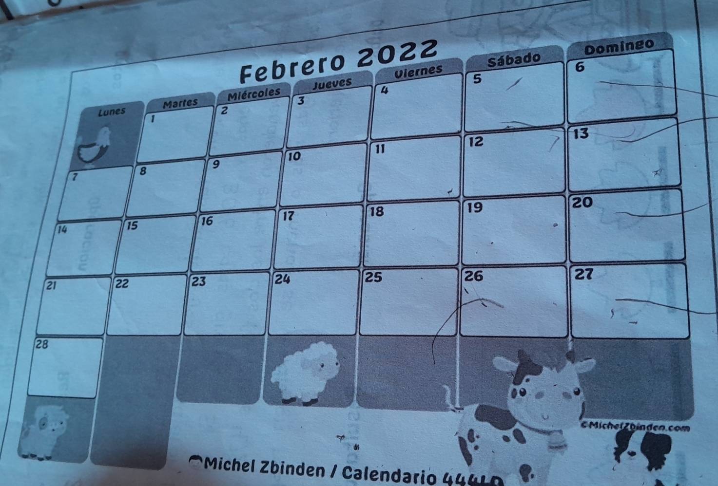 Michel Zbinden / Calendario 4440