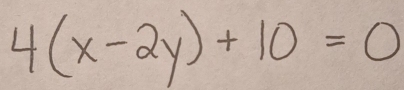 4(x-2y)+10=0