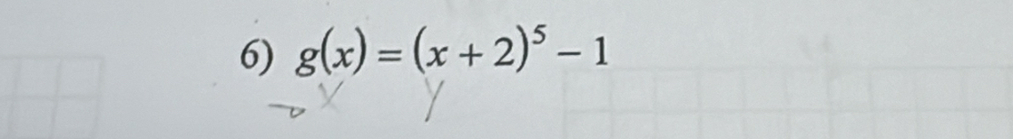 g(x)=(x+2)^5-1