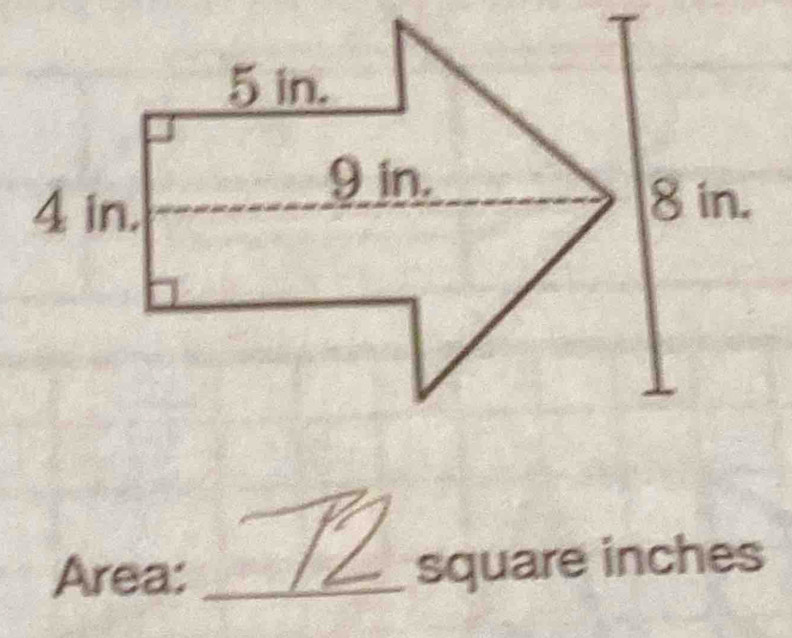 Area: _square inches