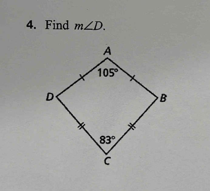 Find m∠ D.