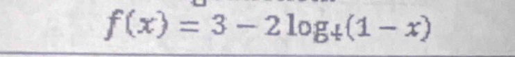 f(x)=3-2log _4(1-x)