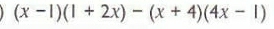 (x-1)(1+2x)-(x+4)(4x-1)