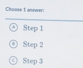 Choose 1 answer:
Step 1
R Step 2
© Step 3