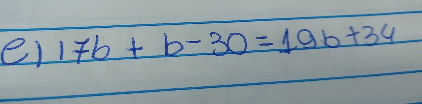 ei 17b+b-30=19b+34