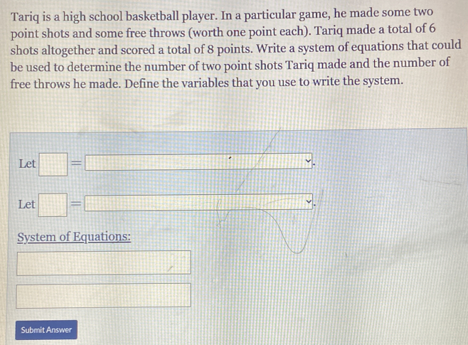 Solved: Tariq is a high school basketball player. In a particular game ...