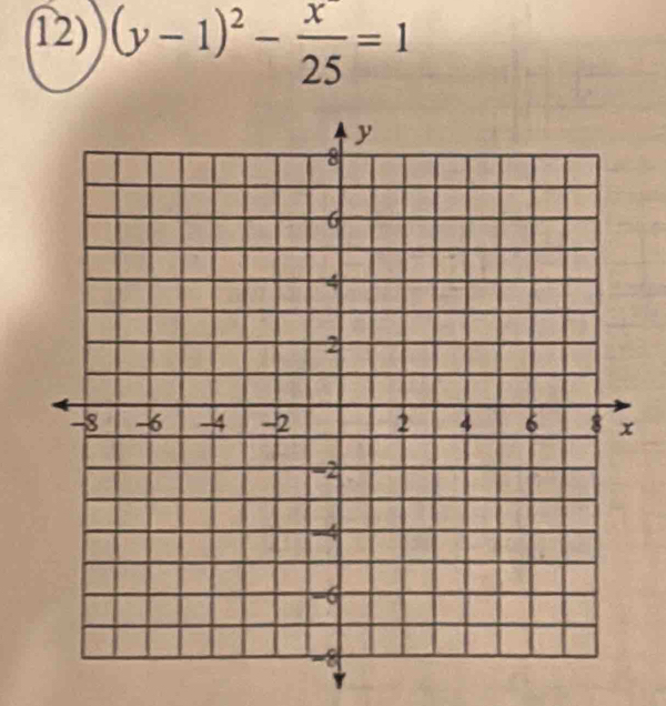 (y-1)^2- x/25 =1