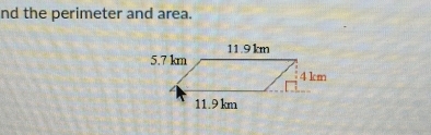 nd the perimeter and area.