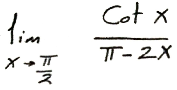 limlimits _xto  π /3  cot x/π -2x 