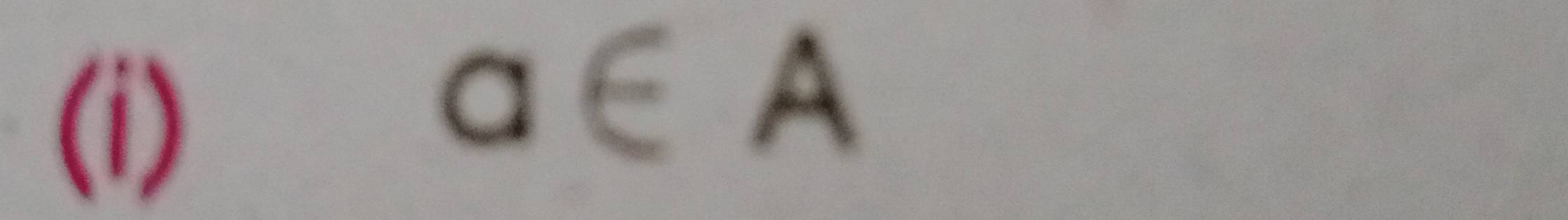 a∈ A