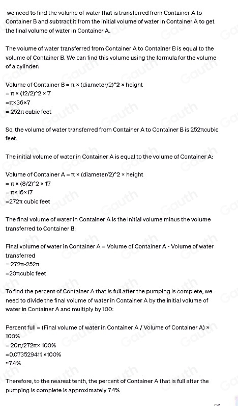 Solved: Two containers designed to hold water are side by side, both in ...