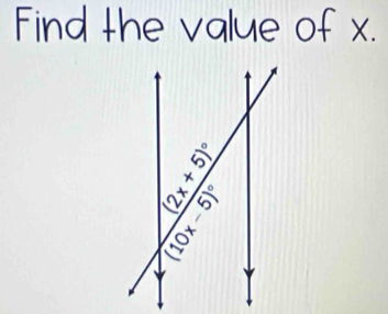 Find the value of x.