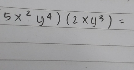 5x^2y^4)(2xy^3)=