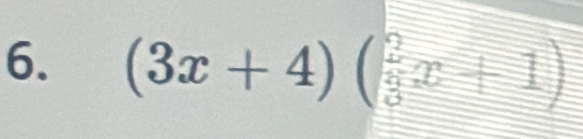 (3x+4)beginpmatrix □  □ x+1endpmatrix