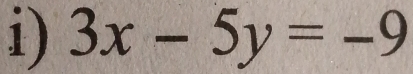 3x-5y=-9