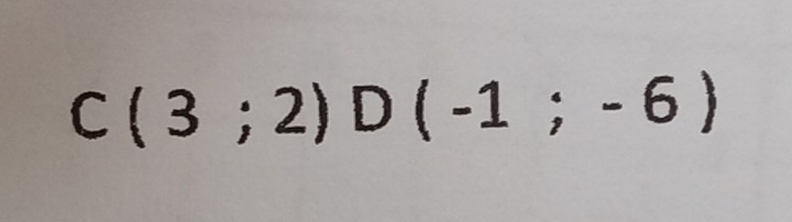 C(3;2)□ D(-1;-6)