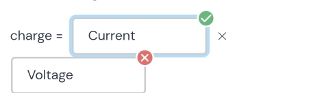 charge = Current × 
Voltage