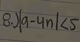 ) |9-4n|<5</tex>