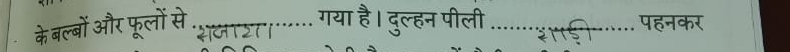 के बल्बों और फूलों से_ 
गया है। दुल्हन _