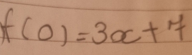 f(0)=3x+7