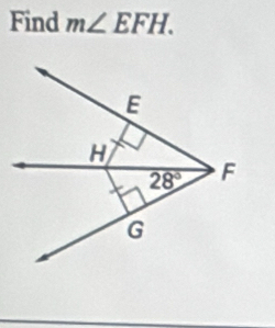 Find m∠ EFH.