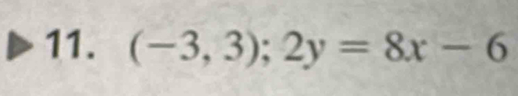 (-3,3);2y=8x-6