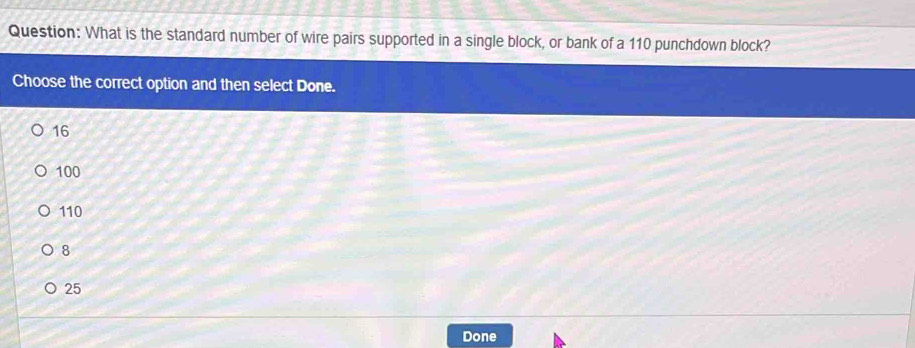 Solved: What is the standard number of wire pairs supported in a single ...