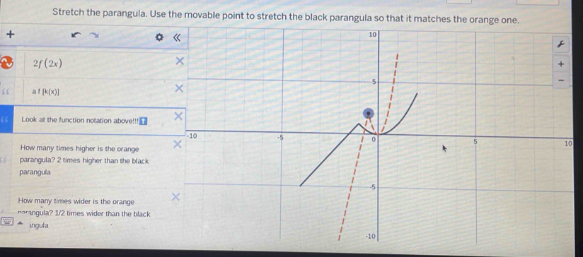 Solved: Stretch the parangula. Use the movable point to stretch the ...