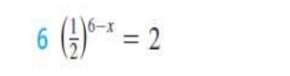 6 ( 1/2 )^6-x=2