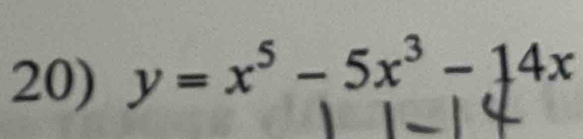 y=x^5-5x^3-14x