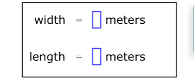 width = meters
length = meters