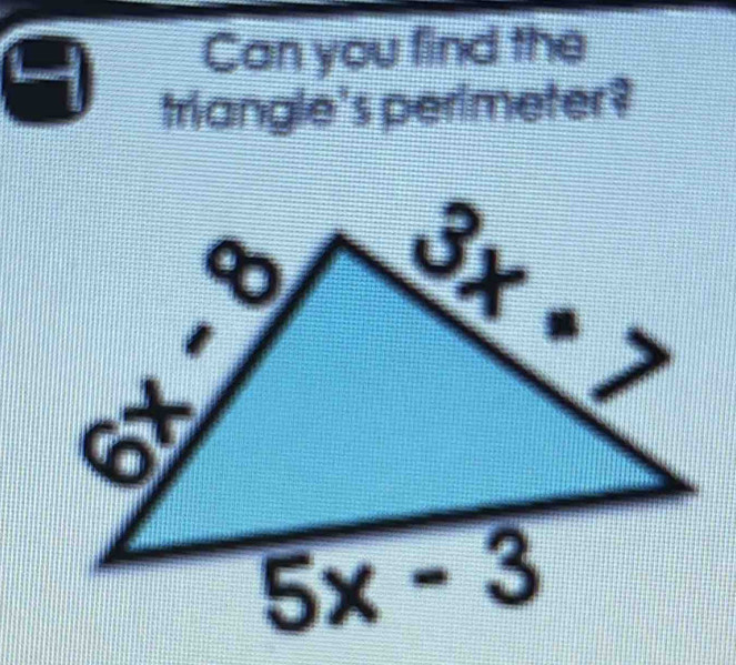 Can you find the
triangle's perimeter ?