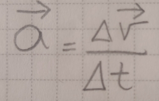 vector a=frac Delta vector vDelta t