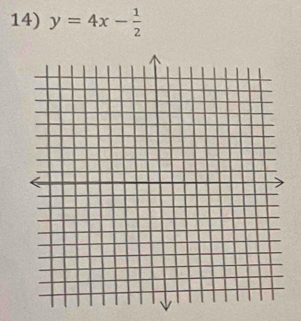 y=4x- 1/2 