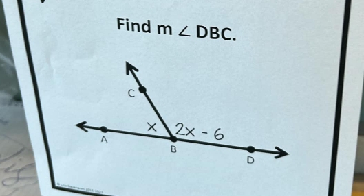 Find m∠ DBC.