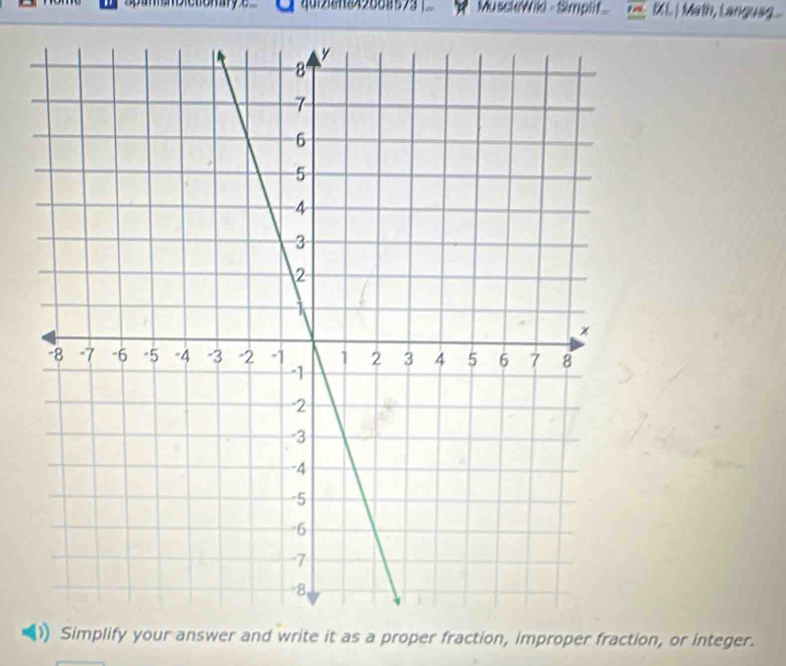 paabictiomye 4ui2i6n842861573 ... MuscleWiki - Simplit = IL | Math, Langusg.... 
Simplify your answer and write it as a proper fraction, improper fraction, or integer.