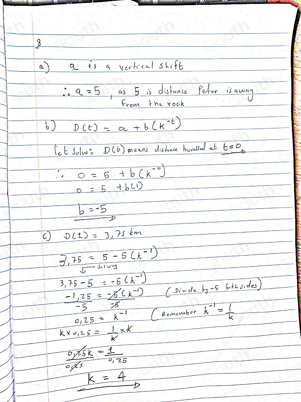 Solved: Peter wants to reach a rock, located 5 km away from his current ...