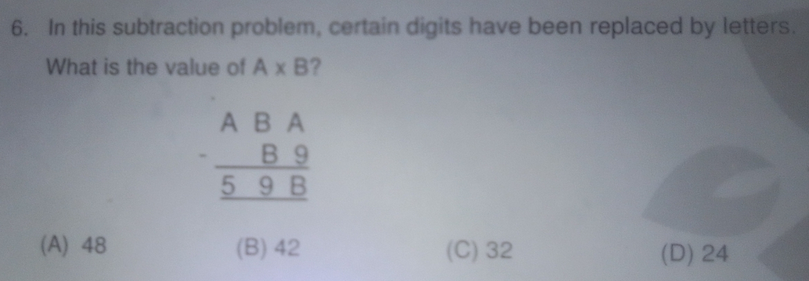 Solved: In this subtraction problem, certain digits have