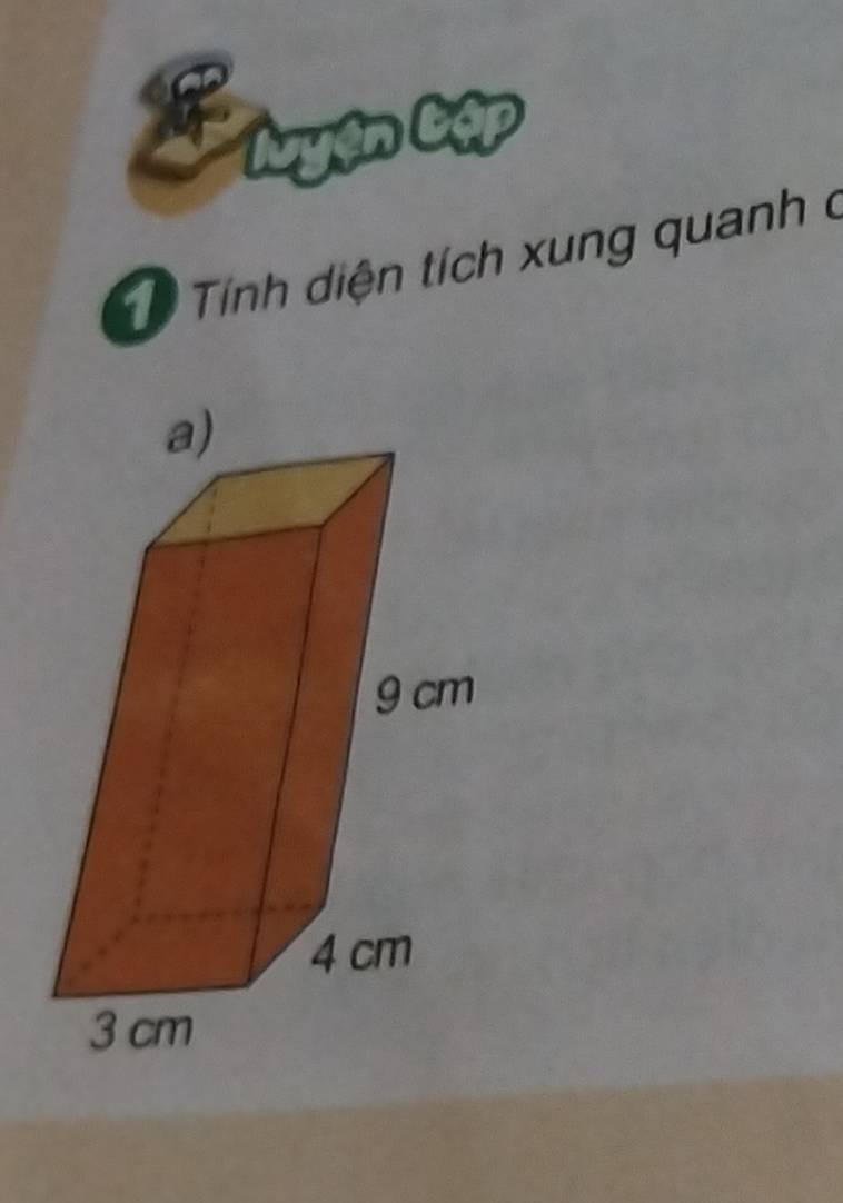 luyện Cập 
Tính diện tích xung quanh ở